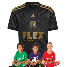 Kid's LAFC Carlos Vela Black 2022 5 Year Anniversary Kit (Customizable)