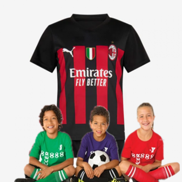 Kid's AC Milan Home Suit 22/23 (Customizable)