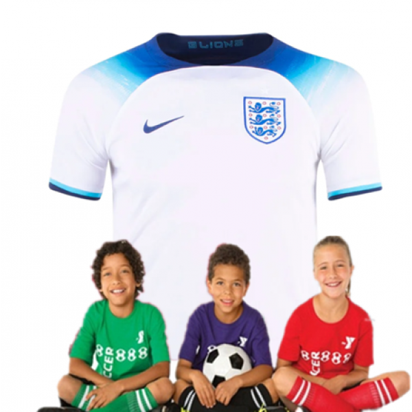 2022 World Cup Kid's  England Home Jersey (Customizable)